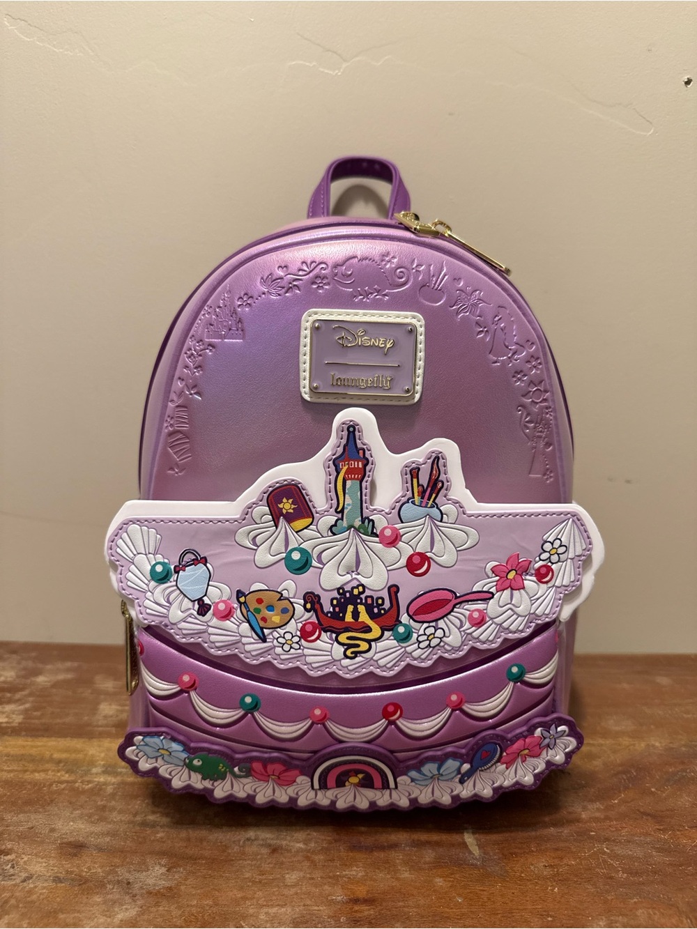 Disney Tangled Rapunzel Iridescent Cake Loungefly Mini Backpack